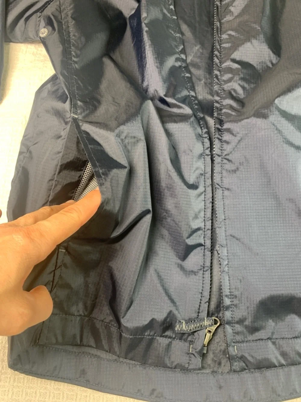 Land’s End black nylon rain jacket size small (8)